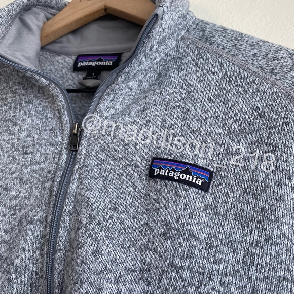 Patagonia Better Sweater 1/4-Zip Fleece Large Birch White Slim Fit Grey L - Picture 4 of 12